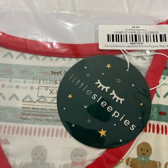 Little Sleepies Women’s Fair Isle Pajama Set - Picture 2 of 3